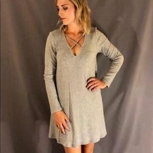 Francesca’s Cross top sweater dress!